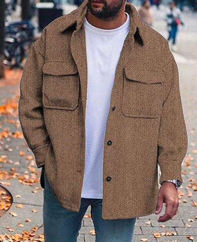 Manteau homme col polo haut homme mode vêtements de travail