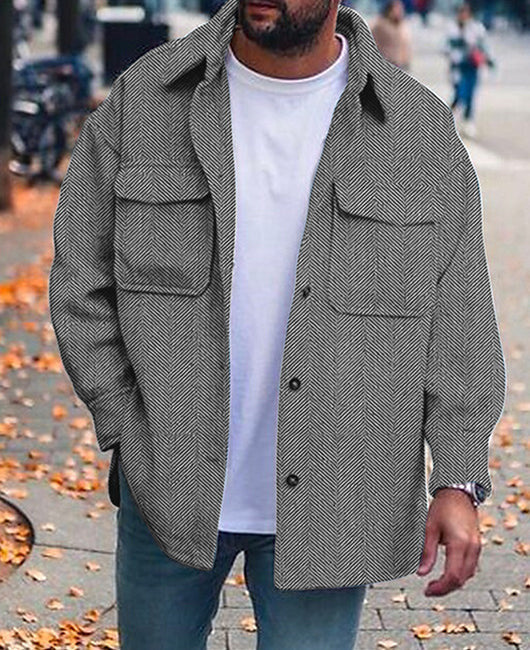 Manteau homme col polo haut homme mode vêtements de travail