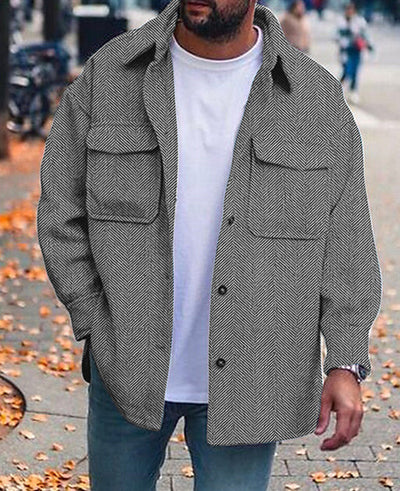 Manteau homme col polo haut homme mode vêtements de travail