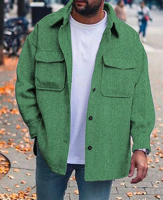 Manteau homme col polo haut homme mode vêtements de travail