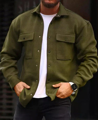 Manteau homme col polo haut homme mode vêtements de travail