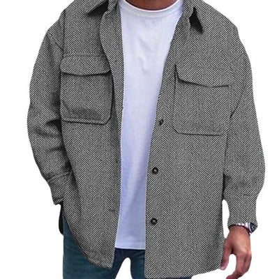 Manteau homme col polo haut homme mode vêtements de travail