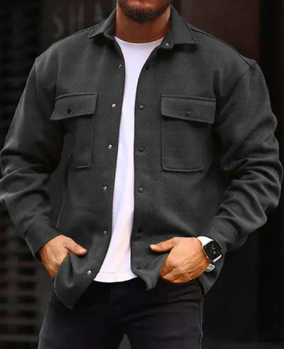 Manteau homme col polo haut homme mode vêtements de travail